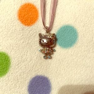 Hello kitty pendant Swarovski crystals